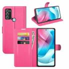 For Motorola Moto G60S Litchi Texture Horizontal Flip Phone Protective Case with Holder & Card Slots & Wallet(Rose Red) - 1