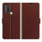 For Motorola Moto G60S R64 Texture Single Horizontal Flip Phone Protective Case with Holder & Card Slots & Wallet& Photo Frame(Brown) - 2
