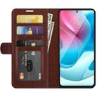 For Motorola Moto G60S R64 Texture Single Horizontal Flip Phone Protective Case with Holder & Card Slots & Wallet& Photo Frame(Brown) - 3