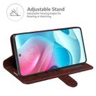 For Motorola Moto G60S R64 Texture Single Horizontal Flip Phone Protective Case with Holder & Card Slots & Wallet& Photo Frame(Brown) - 4