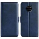 For Nokia G50 Dual-side Magnetic Buckle Horizontal Flip Phone Leather Case with Holder & Card Slots & Wallet(Dark Blue) - 1