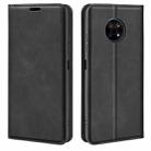 For Nokia G50 Retro-skin Business Magnetic Suction Phone Leather Case with Holder & Card Slots & Wallet(Black) - 1