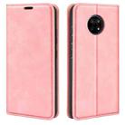 For Nokia G50 Retro-skin Business Magnetic Suction Phone Leather Case with Holder & Card Slots & Wallet(Pink) - 1