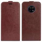 For Nokia G50 R64 Texture Single Vertical Flip Leather Protective Case with Card Slots & Photo Frame(Brown) - 1