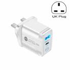 PD25W USB-C / Type-C + QC3.0 USB Dual Ports Fast Charger, UK Plug(White) - 1