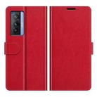 For vivo X70 R64 Texture Horizontal Flip Protective Case with Holder & Card Slots & Wallet& Photo Frame(Red) - 1
