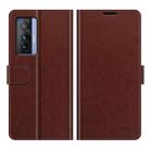 For vivo X70 R64 Texture Horizontal Flip Protective Case with Holder & Card Slots & Wallet& Photo Frame(Brown) - 1