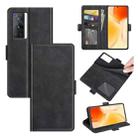 For vivo X70 Pro Dual-side Magnetic Buckle Flip Leather Phone Case(Black) - 1