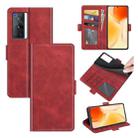 For vivo X70 Pro Dual-side Magnetic Buckle Flip Leather Phone Case(Red) - 1