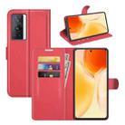 Litchi Texture Leather Phone Case For vivo X70 Pro(Red) - 1