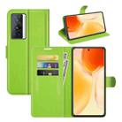 Litchi Texture Leather Phone Case For vivo X70 Pro(Green) - 1