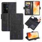 For vivo X70 Pro+ Dual-side Magnetic Buckle Flip Leather Phone Case(Black) - 1