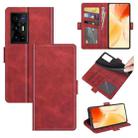 For vivo X70 Pro+ Dual-side Magnetic Buckle Flip Leather Phone Case(Red) - 1