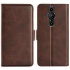 For Sony Xperia Pro-I Dual-side Magnetic Buckle Horizontal Flip Phone Leather Case with Holder & Card Slots & Wallet(Brown) - 1