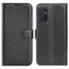 For Samsung Galaxy M52 5G Litchi Texture Horizontal Flip Protective Case with Holder & Card Slots & Wallet(Black) - 1