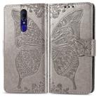 Butterfly Love Flowers Embossing Horizontal Flip Leather Case for OPPO F11, with Holder & Card Slots & Wallet & Lanyard(Gray) - 1