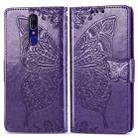 Butterfly Love Flowers Embossing Horizontal Flip Leather Case for OPPO F11, with Holder & Card Slots & Wallet & Lanyard(Dark purple) - 1