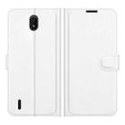 For Nokia C01 Plus Litchi Texture Horizontal Flip Protective Case with Holder & Card Slots & Wallet(White) - 1