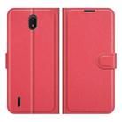 For Nokia C01 Plus Litchi Texture Horizontal Flip Protective Case with Holder & Card Slots & Wallet(Red) - 1