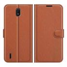 For Nokia C01 Plus Litchi Texture Horizontal Flip Protective Case with Holder & Card Slots & Wallet(Brown) - 1