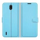 For Nokia C01 Plus Litchi Texture Horizontal Flip Protective Case with Holder & Card Slots & Wallet(Blue) - 1