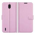 For Nokia C01 Plus Litchi Texture Horizontal Flip Protective Case with Holder & Card Slots & Wallet(Pink) - 1