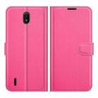 For Nokia C01 Plus Litchi Texture Horizontal Flip Protective Case with Holder & Card Slots & Wallet(Rose Red) - 1