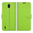 For Nokia C01 Plus Litchi Texture Horizontal Flip Protective Case with Holder & Card Slots & Wallet(Green) - 1