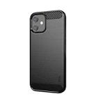 For iPhone 12 mini MOF Gentleness Series Brushed Texture Carbon Fiber Soft TPU Case (Black) - 1