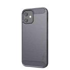 For iPhone 12 mini MOF Gentleness Series Brushed Texture Carbon Fiber Soft TPU Case (Gray) - 1