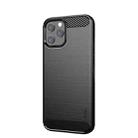 For iPhone 12 Pro Max MOF Gentleness Series Brushed Texture Carbon Fiber Soft TPU Case(Black) - 1