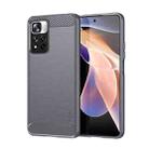 For Xiaomi Redmi Note11 Pro / Note 11 Pro+ MOFI Gentleness Series Brushed Texture Carbon Fiber Soft TPU Phone Case(Gray) - 1