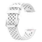 For Fitbit Charge 5 Monochromatic Breathable Silicone Watch Band(White) - 1