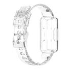 For Fitbit Luxe Transparent Silicone Integrated Watch Band(Transparent) - 1