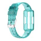 For Fitbit Luxe Transparent Silicone Integrated Watch Band(Transparent Blue) - 1