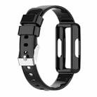For Fitbit inspire HR Transparent Silicone Integrated Watch Band(Black) - 1