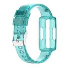 For Fitbit inspire HR Transparent Silicone Integrated Watch Band(Transparent Blue) - 1