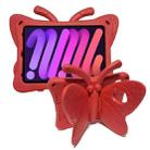 For iPad mini 6 Butterfly Bracket EVA Fall-proof Protective Case(Red) - 1