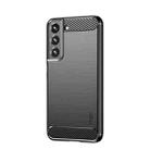 For Samsung Galaxy S22 5G MOFI Gentleness Series Brushed Texture Carbon Fiber Soft TPU Case(Black) - 1
