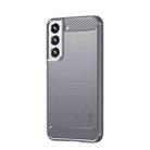 For Samsung Galaxy S22 5G MOFI Gentleness Series Brushed Texture Carbon Fiber Soft TPU Case(Gray) - 1