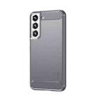 For Samsung Galaxy S22+ 5G MOFI Gentleness Series Brushed Texture Carbon Fiber Soft TPU Case(Gray) - 1