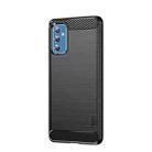 For Samsung Galaxy M52 5G MOFI Gentleness Series Brushed Texture Carbon Fiber Soft TPU Case(Black) - 1