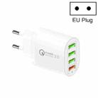 QC-04 QC3.0 + 3 x USB 2.0 Multi-ports Charger for Mobile Phone Tablet, EU Plug(White) - 1