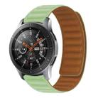 For Samsung Galaxy Gear S3 Silicone Magnetic Watch Band(Pine Flower Green) - 1