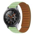 For Samsung Galaxy Live SM-R382 Silicone Magnetic Watch Band(Pine Flower Green) - 1