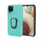 Ring Holder PU Phone Case For Samsung Galaxy A12(Mint Green) - 1