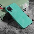 Ring Holder PU Phone Case For Samsung Galaxy A12(Mint Green) - 2