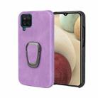 Ring Holder PU Phone Case For Samsung Galaxy A12(Purple) - 1