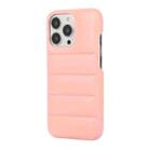For iPhone 12 / 12 Pro Thick Down Jacket Soft PU Phone Case(Pink) - 2