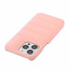 For iPhone 12 / 12 Pro Thick Down Jacket Soft PU Phone Case(Pink) - 4